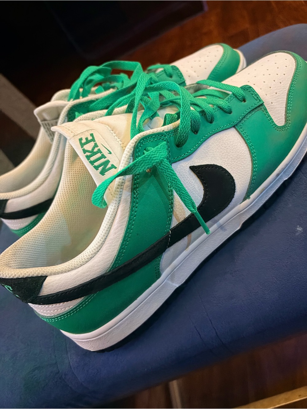 Nike “Celtics”, Green White and Black Low-Top dunk Sneakers